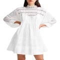 Belle & Bloom Unforgettable Oversized Lace Mini Dress White M/L