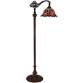 G&G Bros Rose and Dragonfly Edwardian Tiffany Floor Lamp Assorted