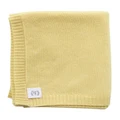 Heirloom Cashmere Cashmere Plain Knit Baby Blanket in Lemon Yellow