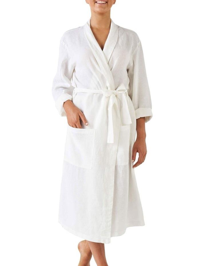 Linen House Nimes Bath Robe In White