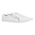 Tommy Hilfiger Signature Logo Leather Trainers in White 39