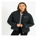 Champion Rochester Athletic Puffer Jacket in Black S