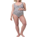 Ripe Pebbles Tie Front One Piece in Multi Assorted L