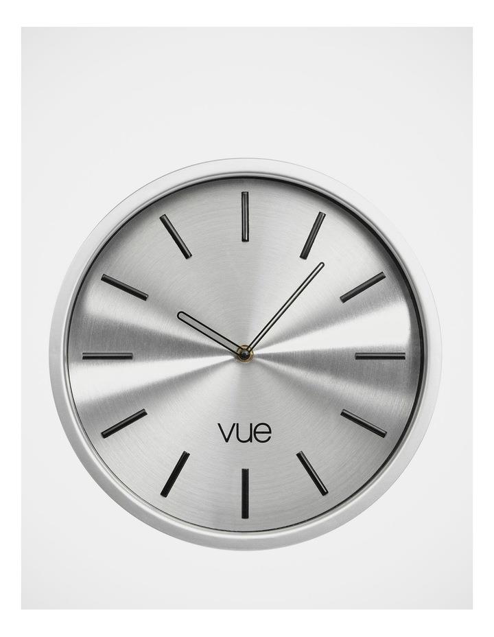 Vue Paddington Onyx Metallic Clock 30cm in Metallic Charcoal Silver