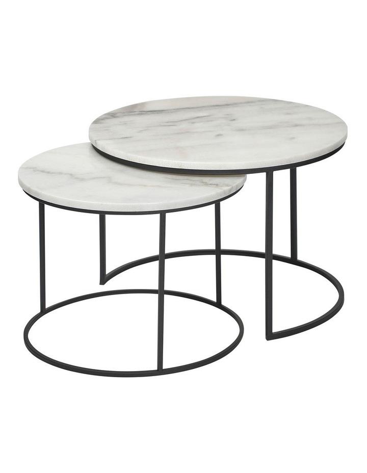 Cooper & Co Marble Miles Nested Coffee Table Set Black