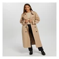 ONLY Chloe Double Breasted Trench Coat in Beige M