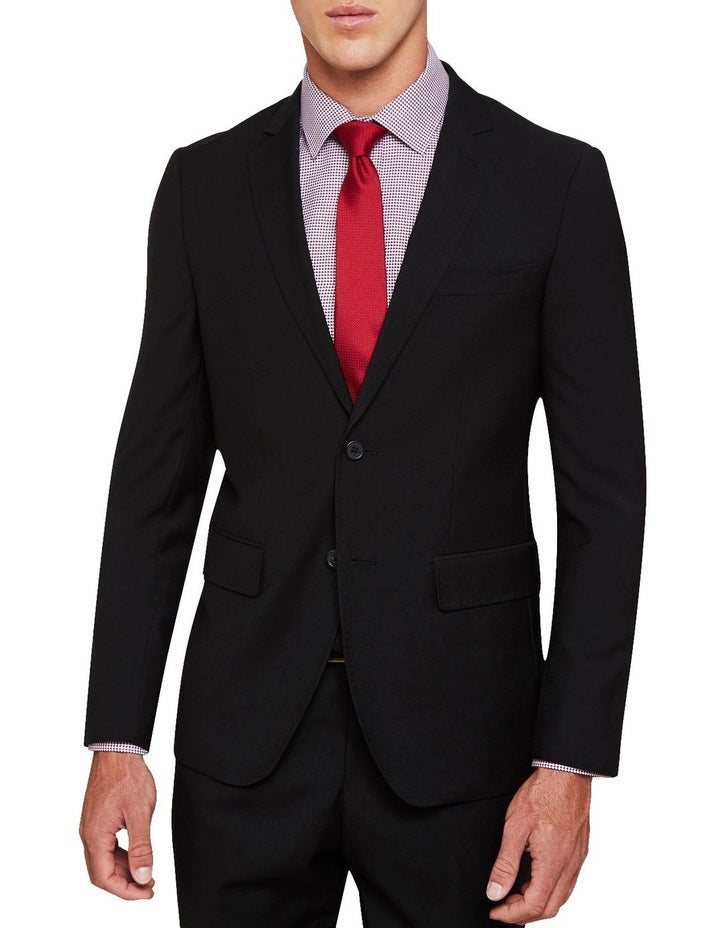 Oxford Travel Auden Wool Suit Jacket Black 104