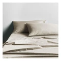 Aura Home Halo Organic Sateen Sheet Set in Feather Natural King