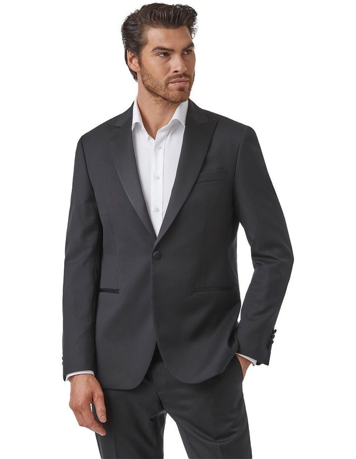 Cambridge Pickford Modern Fit Tuxedo Jacket Black 116R