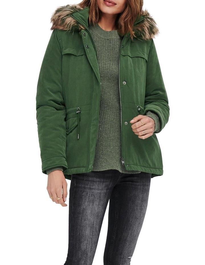 ONLY Starline Parka Coat Forest Night Green L