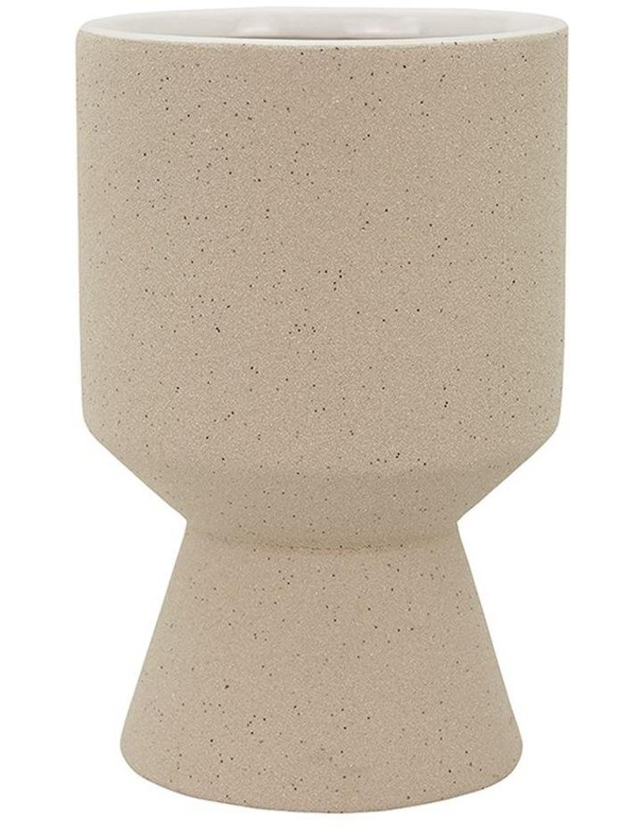 Madras Link Cleo Stone Ceramic Planter Tall D13xh21cm Beige