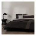 Calvin Klein Oversized Paintstroke Quilt Cover Set in Charcoal King Size