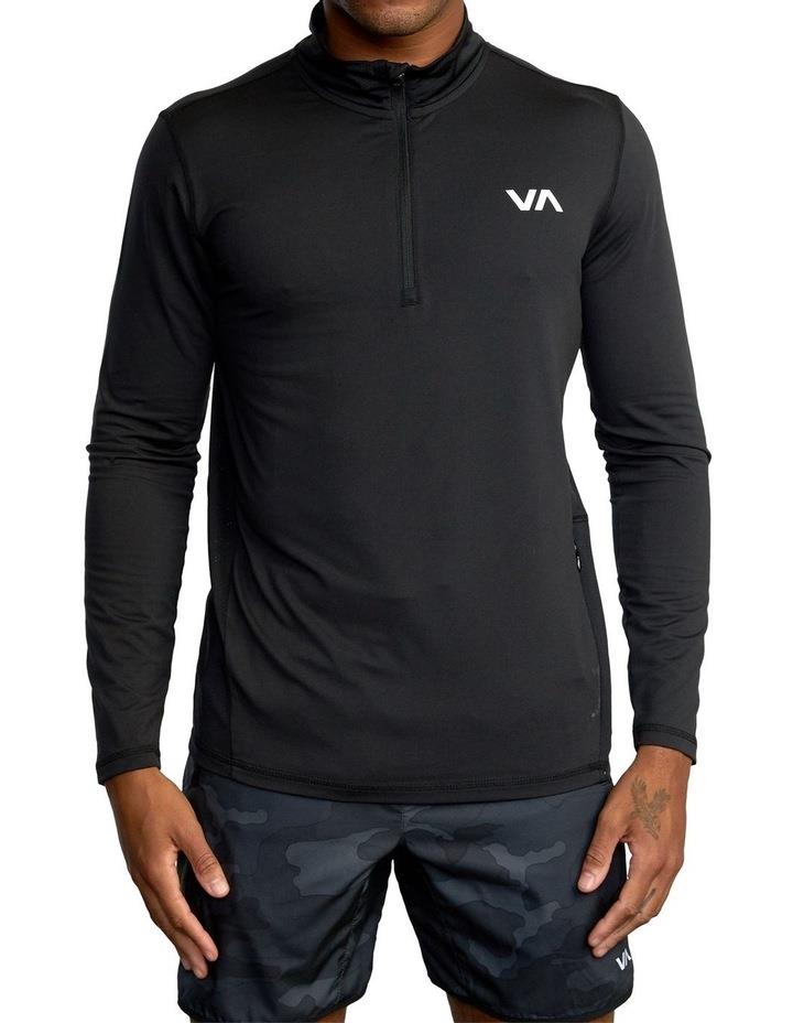 RVCA Sport Vent Long Sleeve Half Zip Pullover Black M
