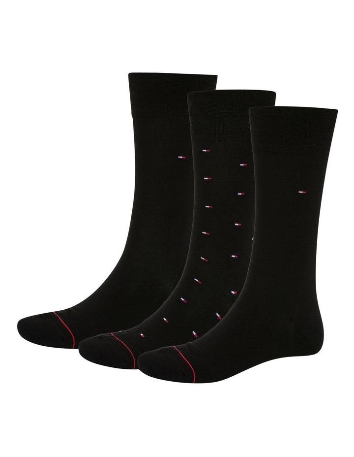 Tommy Hilfiger Dress Socks 3 Pack in Black One Size