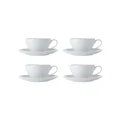 Maxwell & Williams White Basics Coupe Breakfast Cup & Saucer 400ML Set Of 4 White