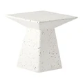 Cooper & Co Toledo Terrazzo Side Table Stool Speckle 56cm White