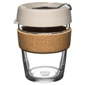 KeepCup Brew Cork, Reusable Glass Cup, Filter, M 12oz / 340ml Cream