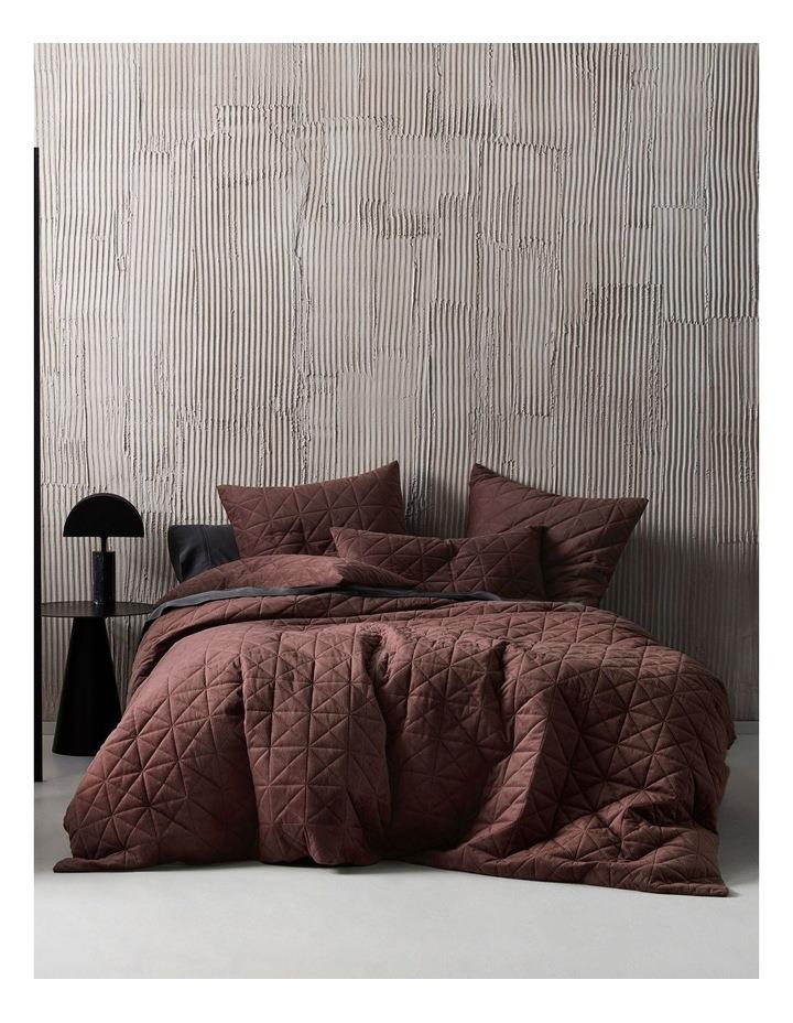 Linen House Heath Quilt Cover Set In Chocolate single