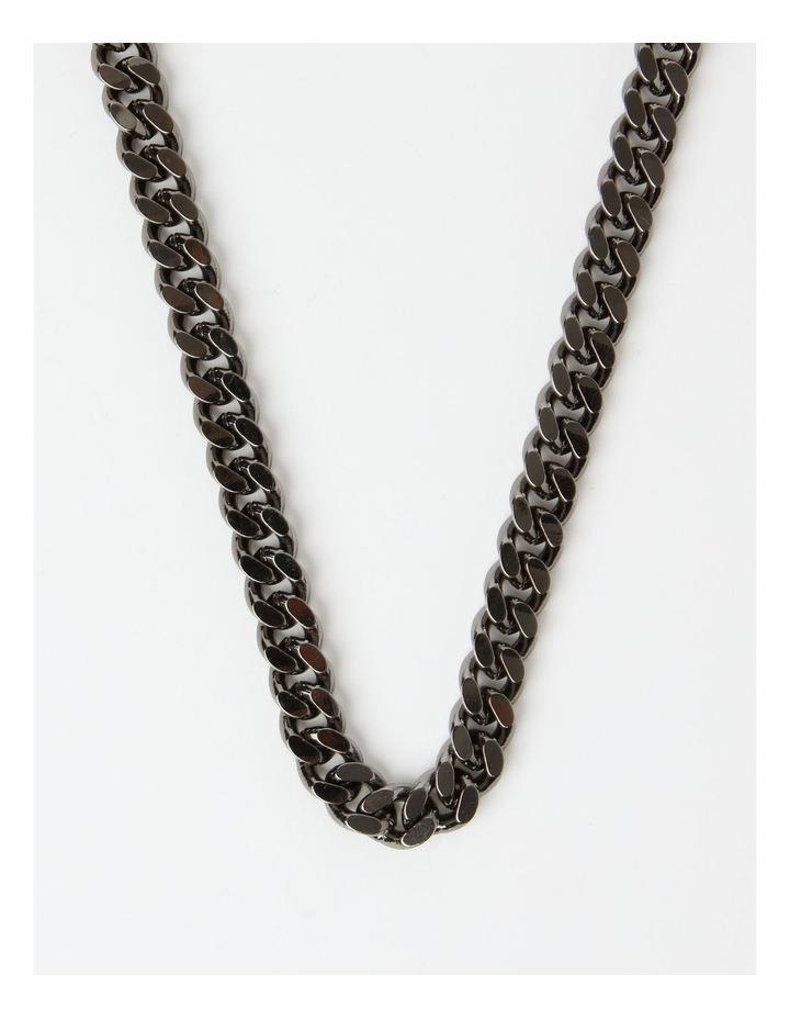 Blaq Chunky Rhodium Chain Necklace In Silver