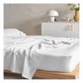 Linen House Augusta 500TC Flat Sheets In White Flat King