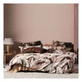 Linen House Kalena Quilt Cover Set In Cinnamon Brown Super King