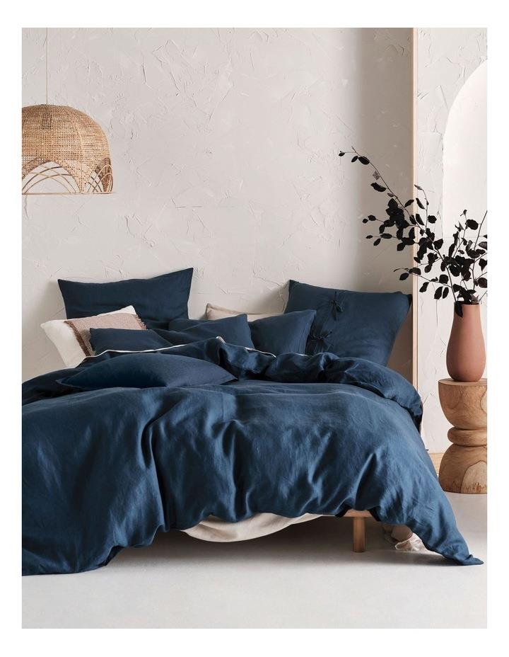 Linen House Nimes Quilt Cover Set In Navy King Size