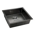 Cefito Kitchen Sink Stainless Steel 51X45CM Basin Single Bowl Laundry in Black