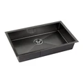 Cefito Kitchen Sink Stainless Steel 70X45CM Basin Single Bowl Laundry in Black