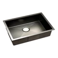 Cefito Kitchen Sink Stainless Steel 60X45CM Basin Single Bowl Laundry in Black