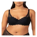 Triumph Essential Lace Balconette Wired Padded Bra in Black 16 D