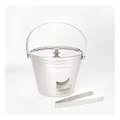 Vue Refresh Stainless Steel Ice Bucket with Tongs IN Silver