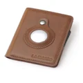 La Enviro Air Tag Trackable Vegan Leather Wallet in Tan
