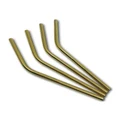 Lujo Home Short Bent Straws Cocktail in Gold 6mm