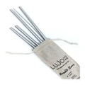 Lujo Home Short Straight Straws Cocktail in Silver 6mm
