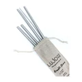 Lujo Home Short Straight Straws Cocktail in Silver 8mm