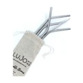 Lujo Home Short Bent Straws Cocktail in Silver 6mm
