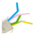 Lujo Home Silicone Straws Set in Pastel Assorted