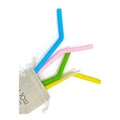 Lujo Home Silicone Straws Set in Pastel Assorted
