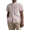 Gant Regular Gingham Short Sleeve Shirt in California Pink M