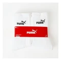 PUMA Sport Elements Crew Socks 6 Pack in White Regular