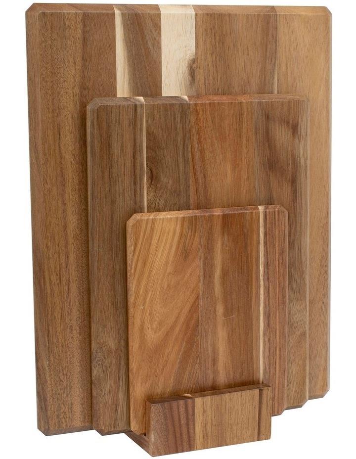 Salt&Pepper Industry Chopping Board Set With Stand 30x8.5x39.5cm Brown