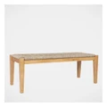 Australian House & Garden Kiama Wood and Seagrass Bench 9.5x103x45cm in Natural Brown