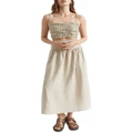Seed Heritage Linen Ruched Top Beige 14