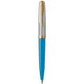 Parker Parker 51 Premium Ballpoint Pen in Turquoise with Gold Trim Blue