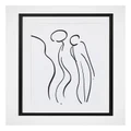 Vue Figure Drawings 50x70x3cm Wall Art in Black/White