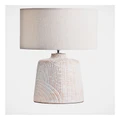 Heritage Silvia Stained Marmol Ceramic Table Lamp 46x30x30cm in White