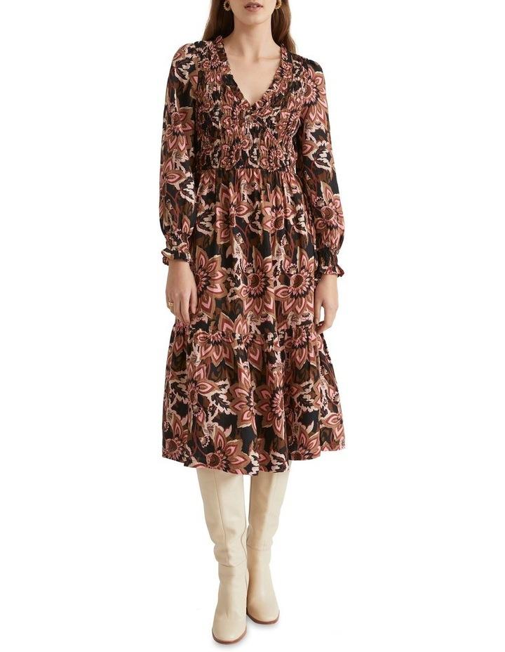 Seed Heritage Floral Shirred Midi Dress Assorted 4
