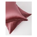 Heritage Silk Front Pillowcase Pair in Rose