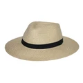Rigon Braided Fedora Hat In Beige M-L