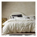 Vue Karter Tufted Quilt Cover Set in Cream Double